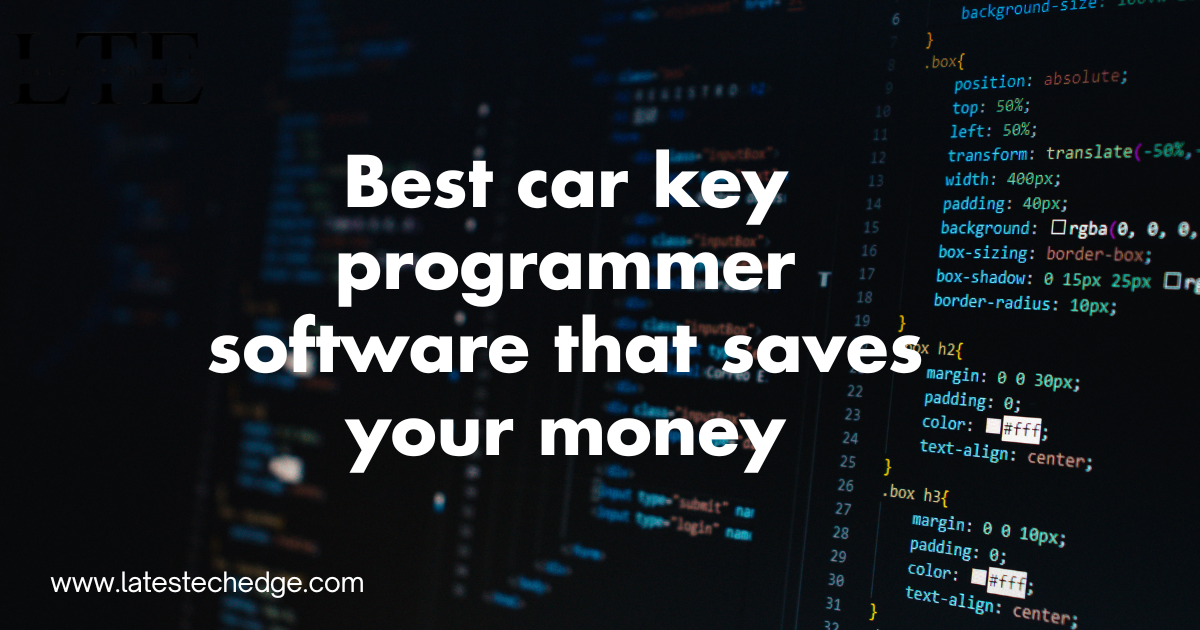 car key programmer software